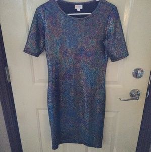 Lularoe Mermaid Oil Slick Elegant Julia Dress